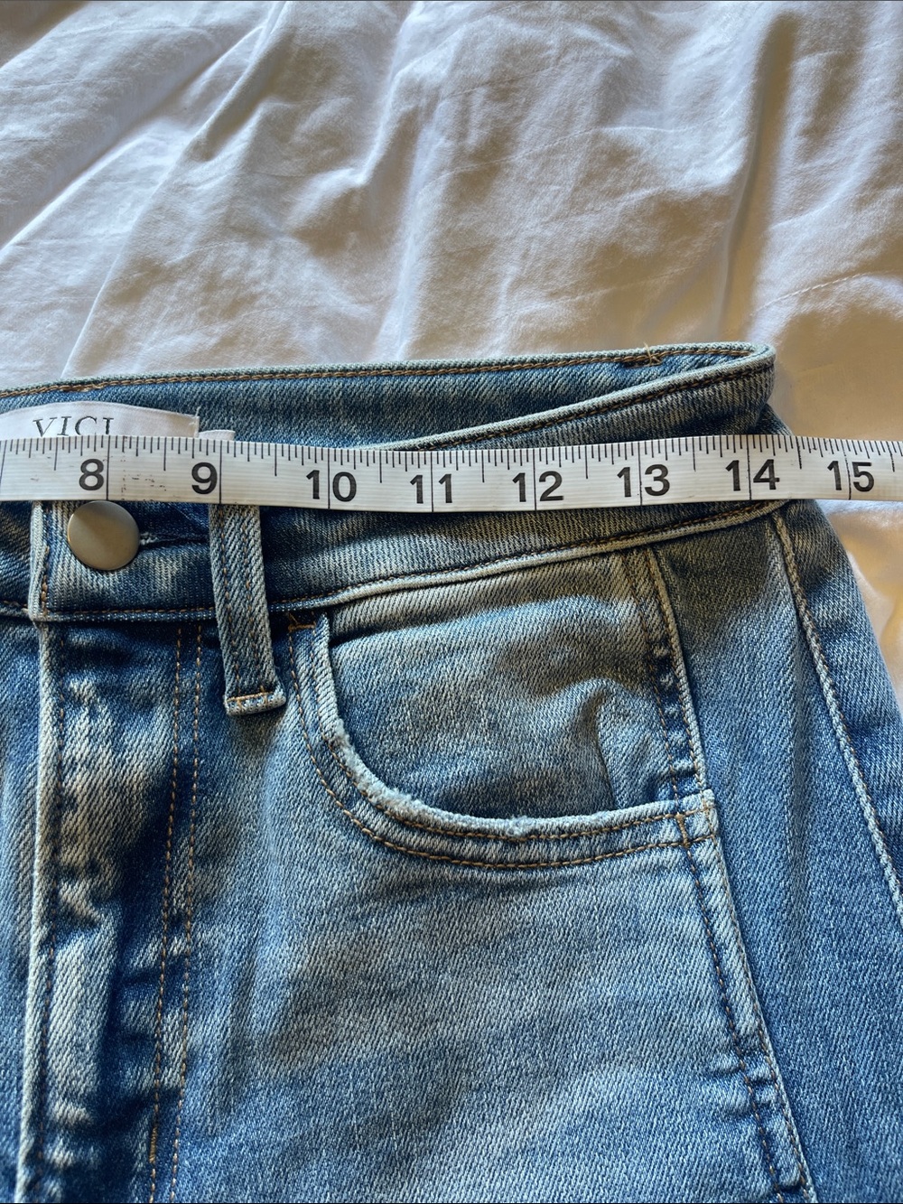 Vici Light Blue Straight Leg Jeans size 26 - Picture 6 of 8